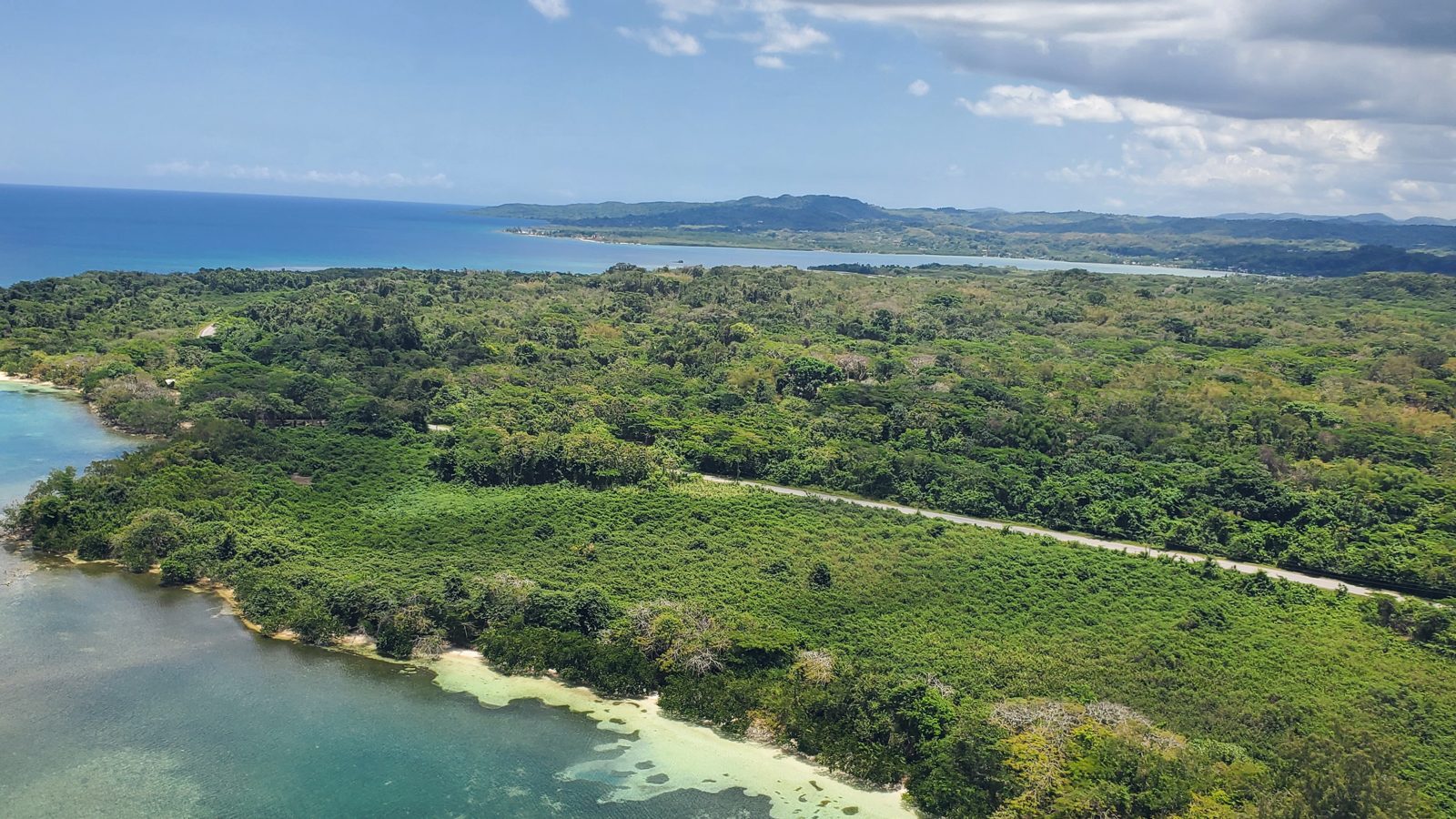 Aerial view of the Enigma Jamaica site on the west coast of Hanover